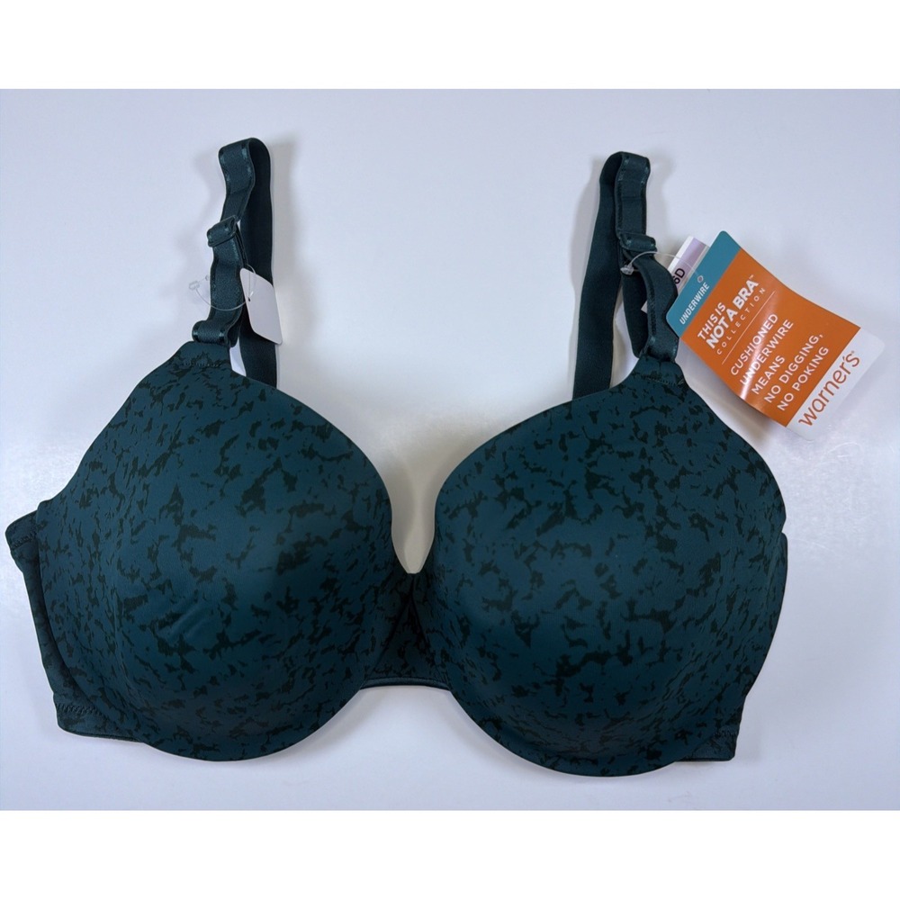 Warners This Is Not A Bra Underwire Lightly Lined T-Shirt Bra 36D Green 01593